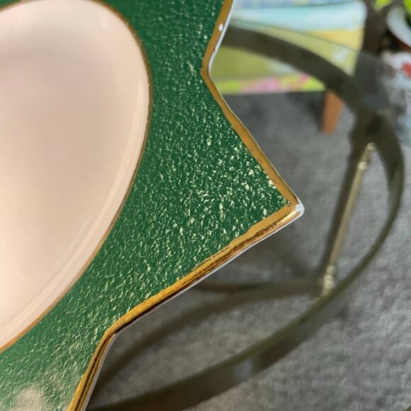 Vietri (Italy)Green Gold Star Accent Dessert Plate - Picture 10 of 16